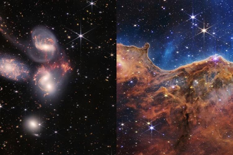 NASA a publicat imagini uluitoare cu Universul. Imaginile spectaculoase au fost surprinse de cel mai puternic telescop spaţial, James Webb