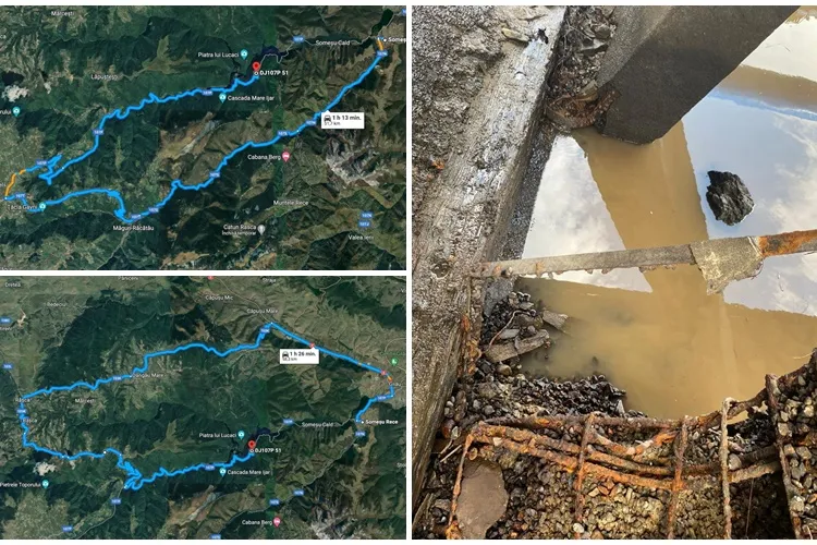Se închide circulația pe podul de la coada lacului Gilău spre Someșul Cald, Tarnița și Mărișel: ”E pericol iminent de prăbușire” - FOTO