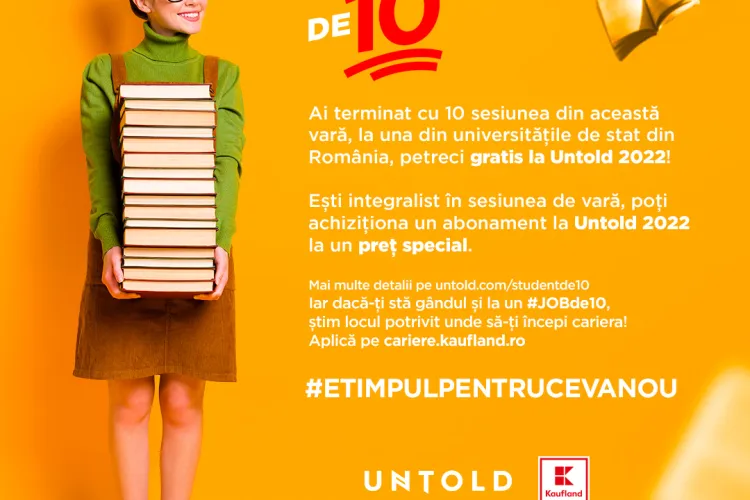 Studenții cu zece la sesiunea din vară intră gratis la UNTOLD 2022   