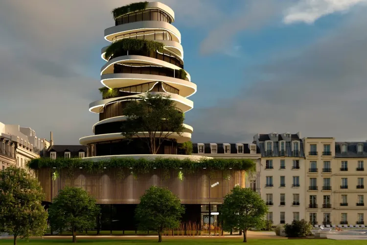 Clădire fantastică în Turda! Este realizată de un arhitect ca propunere pentru o piață din oraș - FOTO