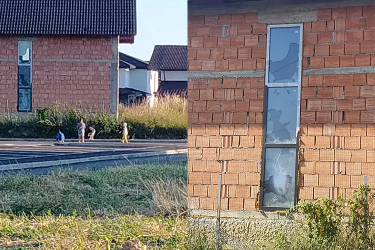 VIDEO - Mai mulți copii, prinși în timp ce „se distrau” aruncând pietre într-o casă. Au spart aproape toate geamurile imobilului 