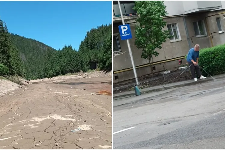 ”Belișul seacă, iar clujenii spală parcarea!”. Clujenii nu sunt de acord cu risipa apei - FOTO