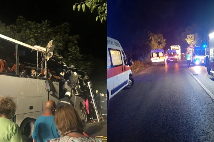 FOTO - Patru români au murit în urma unui accident grav în Bulgaria. Autocarul în care se aflau a lovit o mașină