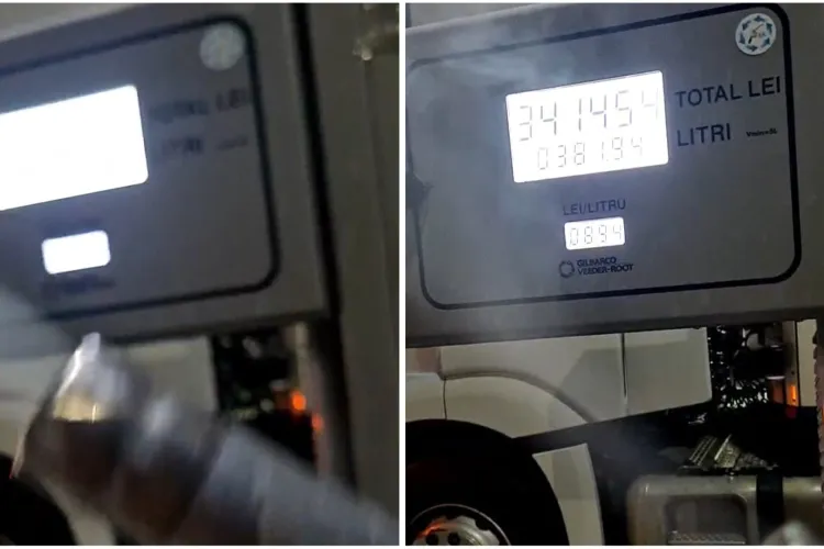VIDEO. Românii sunt furați pe față! Aer în loc de motorină la pompă