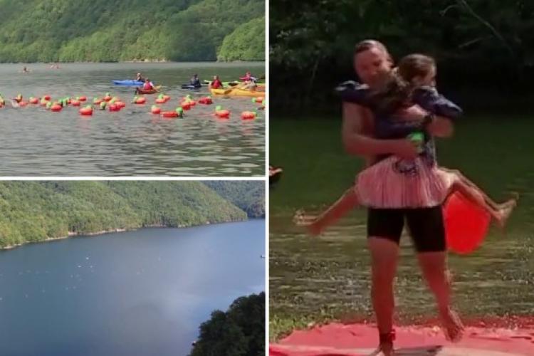 Lacul Tarniţa, traversat înot de zeci participanți de toate vârstele. Vremea nu a ținut cu ei, însă concurenții spun că a fost o experiență superbă