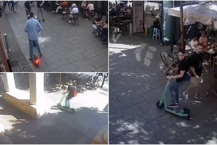 Trotinetiştii  din Cluj-Napoca, pericol public. Chelnerițele unui local sunt terorizate - VIDEO