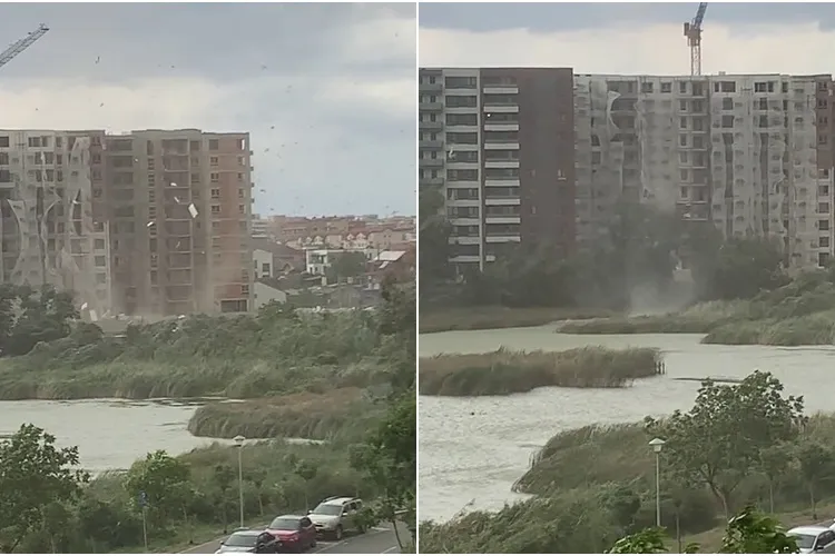 Mini-Tornadă la Cluj-Napoca, în timpul furtunii! Oamenii s-au trezit cu geamurile sparte - VIDEO