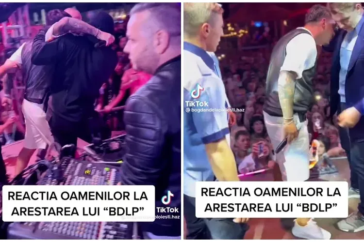 Manelistul Bogdan de la Ploiești și-a înscenat arestarea pe scenă? Oamenii au început să înjure poliția - VIDEO