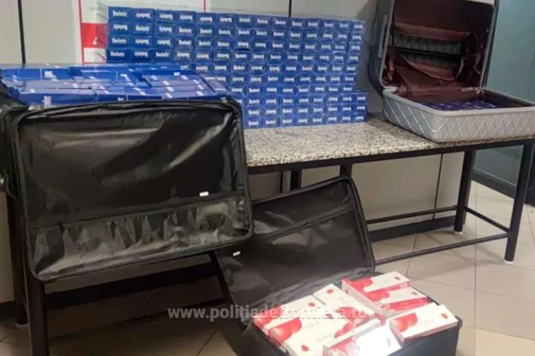 Captură uluitoare a Poliției de Frontieră de pe aeroportul Otopeni. Un român a venit din Dubai cu 3 genți cu ţigări de contrabandă