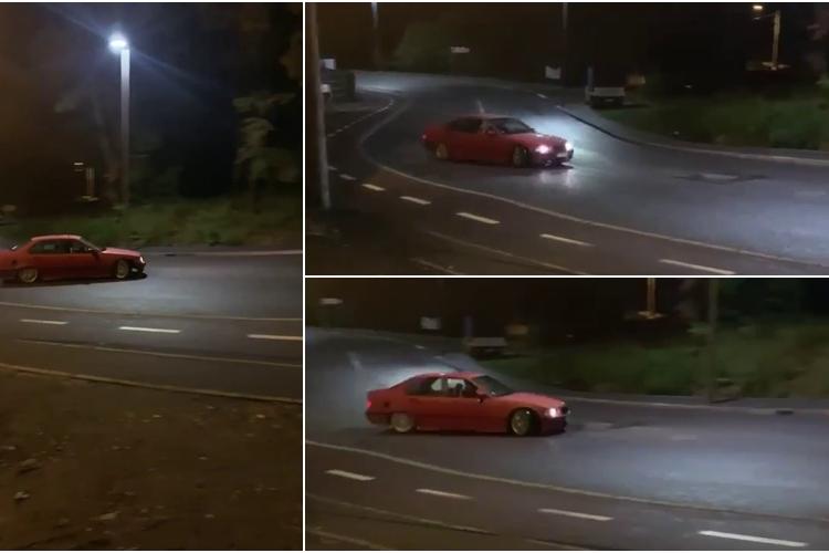 O ”coajă” de BMW face drifturi prin Făget. ”Apoi ne mirăm că sunt accidente” - VIDEO