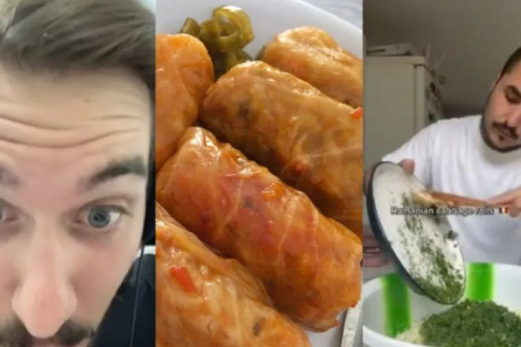VIDEO - Cum reacționează un celebru TikToker din Serbia când vede cum sunt făcute sarmalele în România