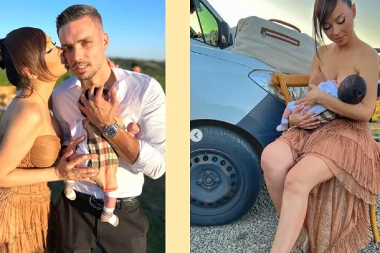 FOTO - Vlăduţa Lupău, naşă la câteva săptămâni după ce a născut. Artista are o siluetă de invidiat