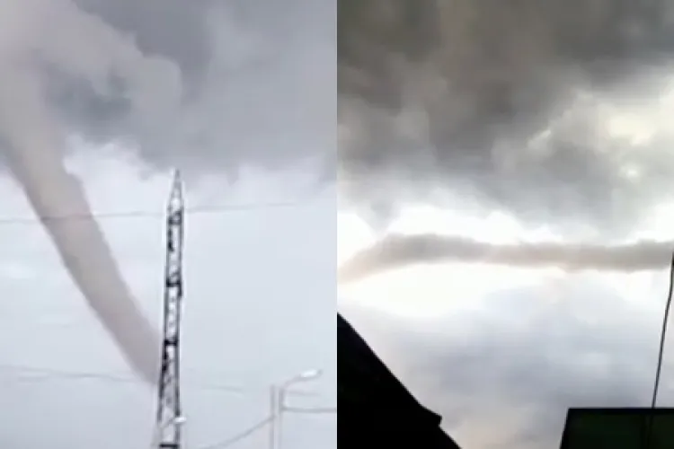 VIDEO -  Imagini apocaliptice: Tornadă uriașă, formată în România. ”Am rămas înmărmuriți”