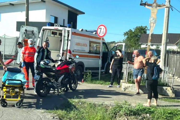 CLUJ: Motociclist lovit de o maşină, condusă de un tânăr de 25 de ani în municipiul Turda