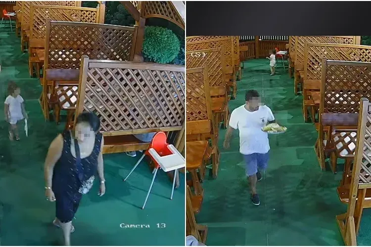 O familie cu 3 copii a comandat tot ce era mai scump și a ”plătit” englezește! În drum spre ieșire, ”turiștii” au furat și două sticle - FOTO