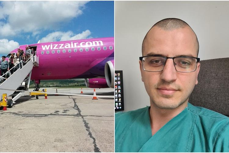 Medic clujean umilit de Wizz Air la Cluj. Compania a vândut mai multe bilete, decât locuri în avion