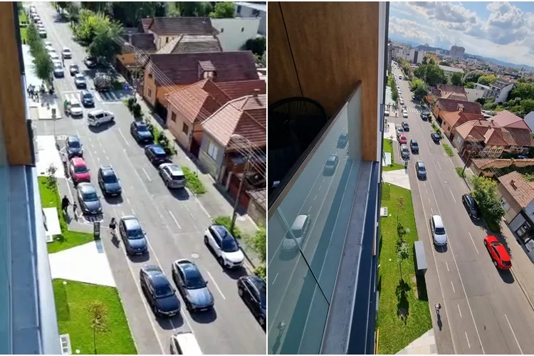 Bogații Clujului blochează strada Henri Barbusse, pentru a-și lua copiii de la o școală privată - VIDEO