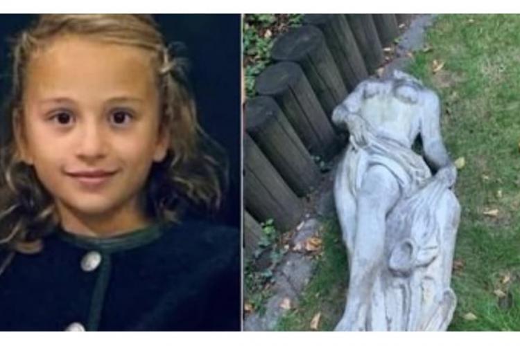 O fetiţă de 7 ani a murit în curtea unui hotel, după ce o statuie de 200 de kilograme a căzut peste ea 