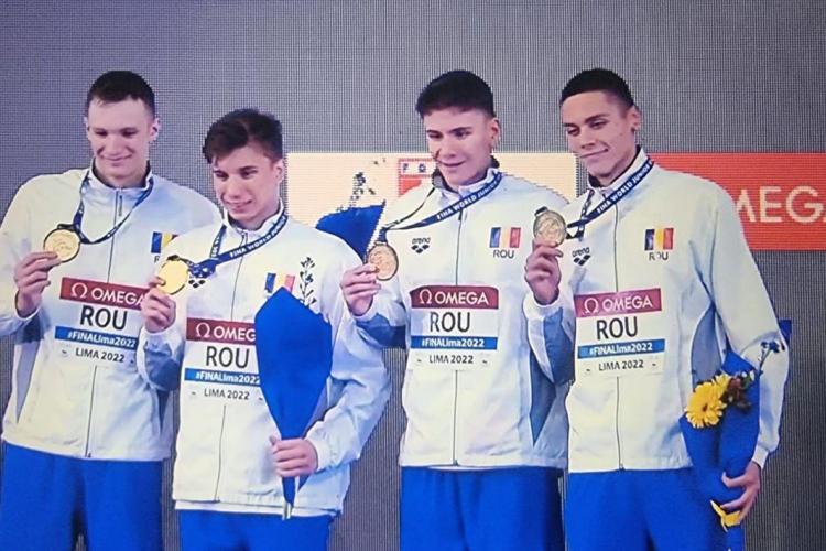 România, campioană MONDIALĂ la înot, în proba de ştafetă 4x100m liber masculin