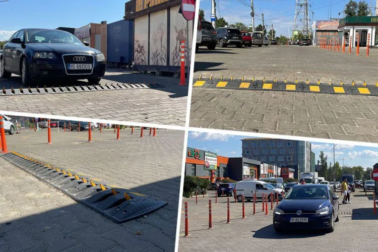 FOTO - Ce măsură a luat un lanț de magazine pentru a-i potoli pe cei ce nu respectă regulile de circulție: „Rămân fără cauciucuri”