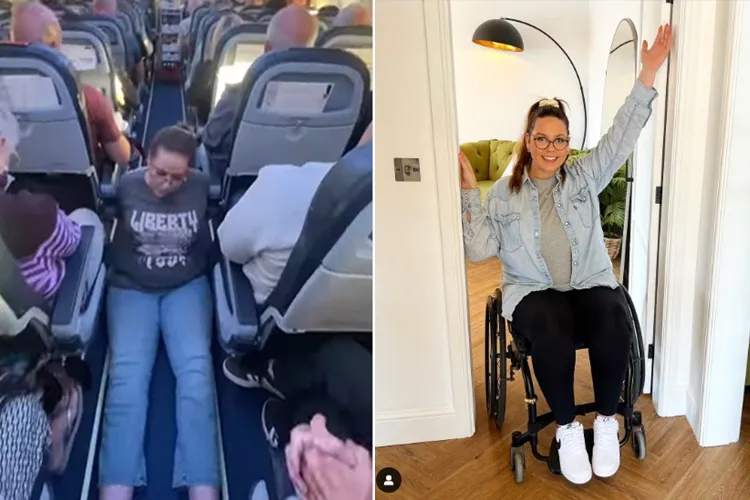 VIDEO - O femeie cu probleme locomotorii, nevoită să se târască până la toaleta avionului. Însoțitorii de zbor au refuzat să o ajute: Purtați pamperși