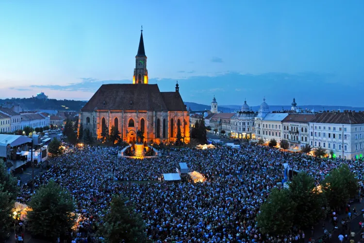 Stradă din centrul Clujului, transformată în pietonală, cu ocazia Săptămânii Europene a Mobilității