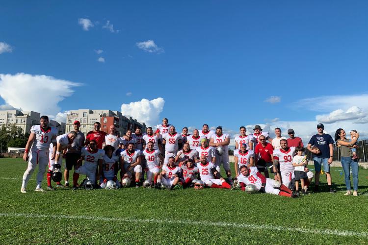 Cluj Crusaders a câștigat meciul din prima etapă a Campionatului național de fotbal american - VIDEO