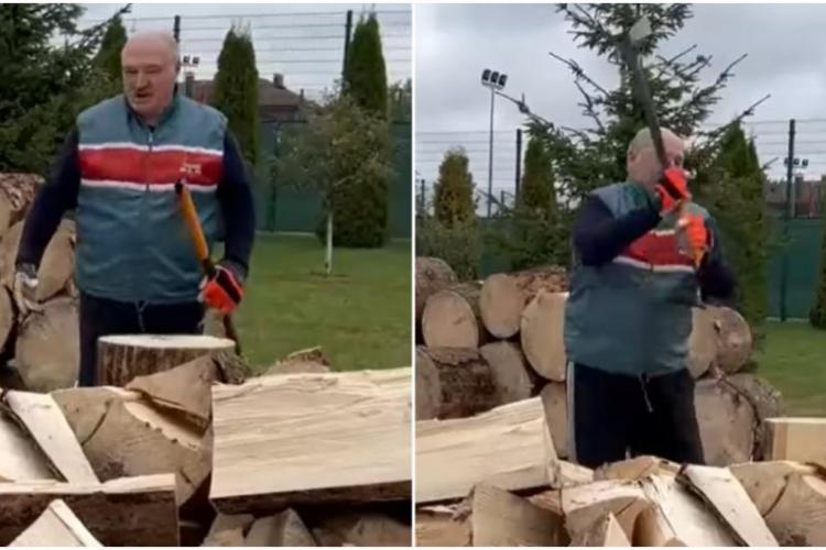 VIDEO - Lukaşenko ironizează criza energetică din Europa în timp ce tăia lemne: „Să nu-i lăsăm să moară de frig”