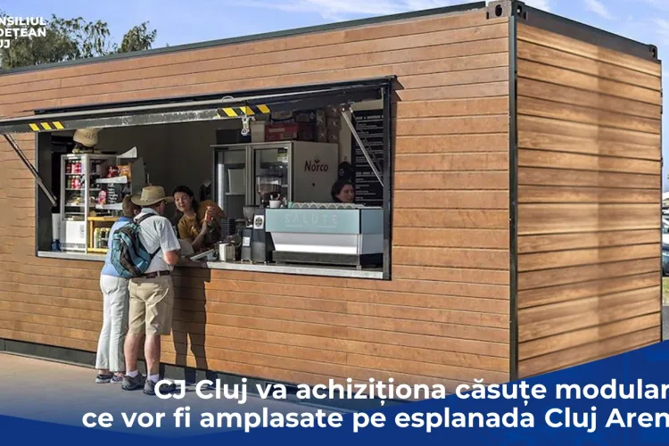 Se modifică esplanada de lângă Cluj Arena. Apar căsuțe modulare - FOTO