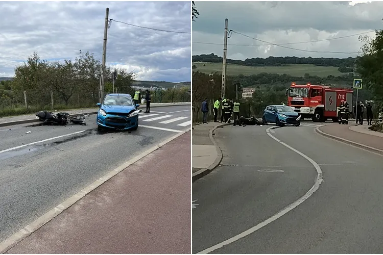 Accident pe drumul Sfântul Ioan! ISU intervine cu o autospecială cu modul de descarcerare
