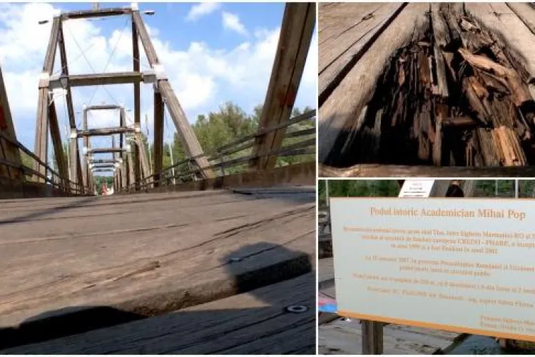 Podul istoric de la Sighetu Marmației, care face legătura între România și Ucraina, într-o stare deplorabilă: „Tremură, tremură, așa, se mișcă!”