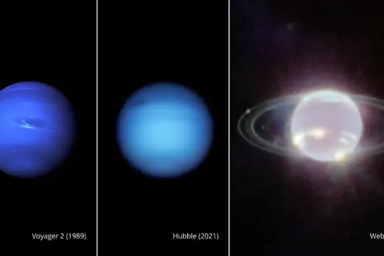 Telescopul spațial James Webb a surprins imagini cu inelele greu de detectat ale planetei Neptun: „Prima dată când le vedem”