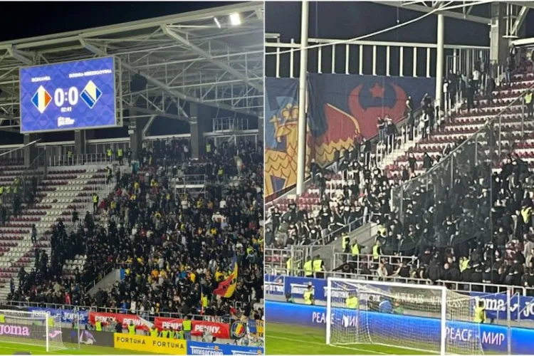 Incidente între suporteri înainte de meciul dintre naționala României și Bosnia și Herțegovina. Cum au acționat jandarmii pentru a calma spiritele