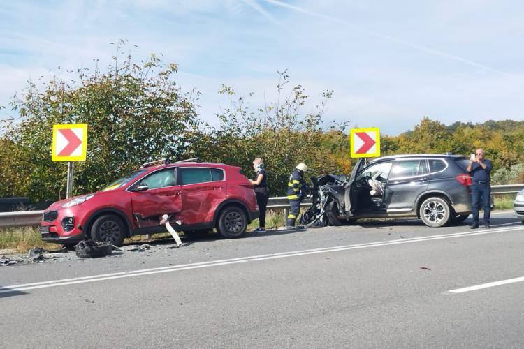 Carambol în Feleacu în care au fost implicate 4 mașini! Tot traficul a fost dat peste cap - VIDEO și FOTO