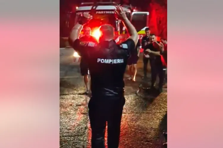 VIDEO - Surpriză emoţionantă, din partea colegilor, pentru un pompier care a ieşit la pensie: „Gata, nene, acum poți pleca. Ești pregătit!”