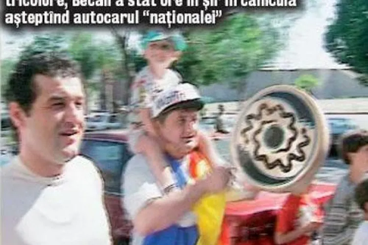 Gigi Becali nu era la fel de mare cocos in '94. TVR l-a prezentat intr-o inregistrare cum ii astepta pe tricolori - FOTO