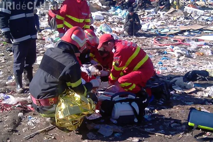 O tanara de 23 de ani a murit astazi dupa ce a fost calcata de un utilaj greu la rampa de gunoi de la Pata Rat, Cluj- VIDEO