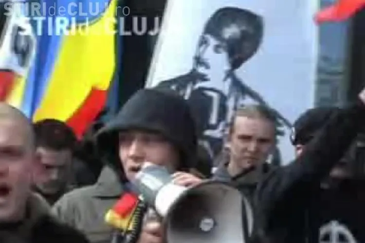 Noua Dreapta a protestat la Cluj fata de regionalizarea Romaniei - VIDEO - Galerie FOTO