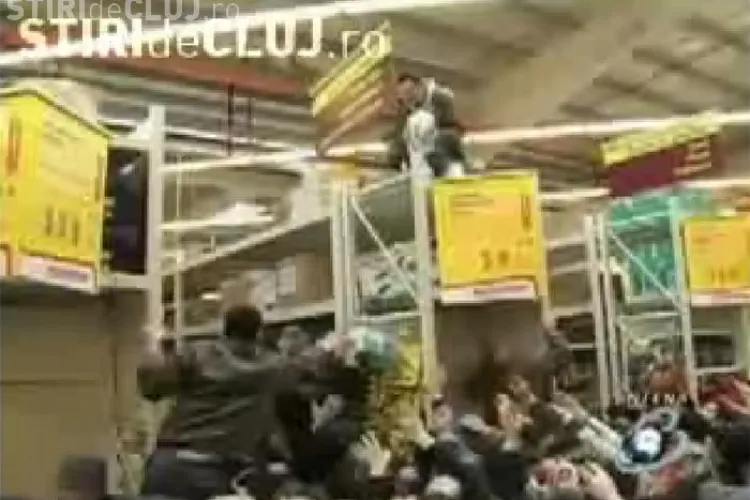 2000 de oameni, buluc la inaugurarea unui magazin de bricolaj in Iasi- VIDEO