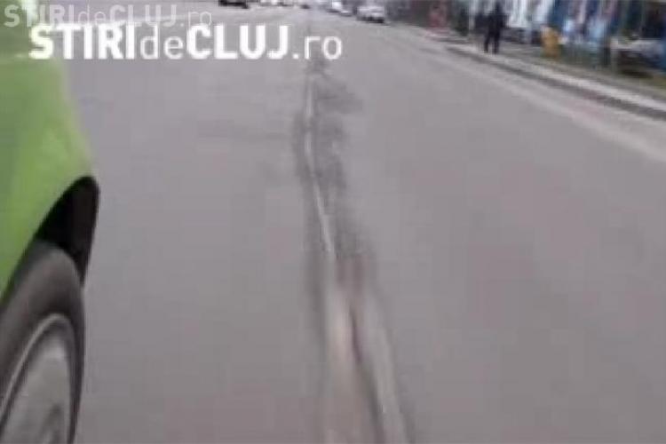  Se crapa Clujul! Strada Aurel Vlaicu are o fisura de cateva sute de metri- VIDEO