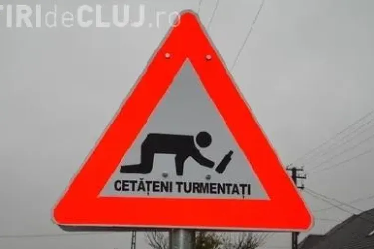 Atentie, pietoni bauti - semnele de circulatie au fost amplasate intr-o comuna din Arad