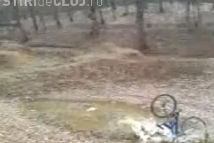 Un pusti era sa isi rupa gatul in padurea Hoia, in urma unei cascadorii! - VIDEO