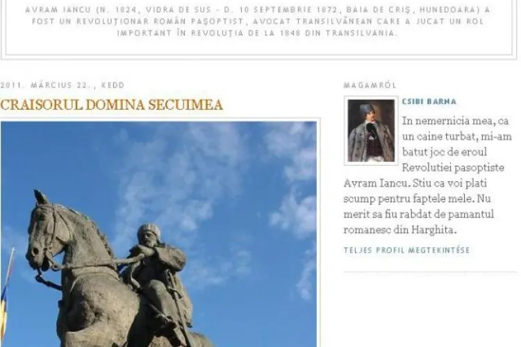 Blogul extremistului Csibi Barna a fost spart de hackeri