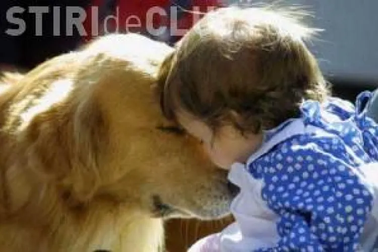 Terapie cu animale pentru copiii bolnavi internati in spitalele din Cluj