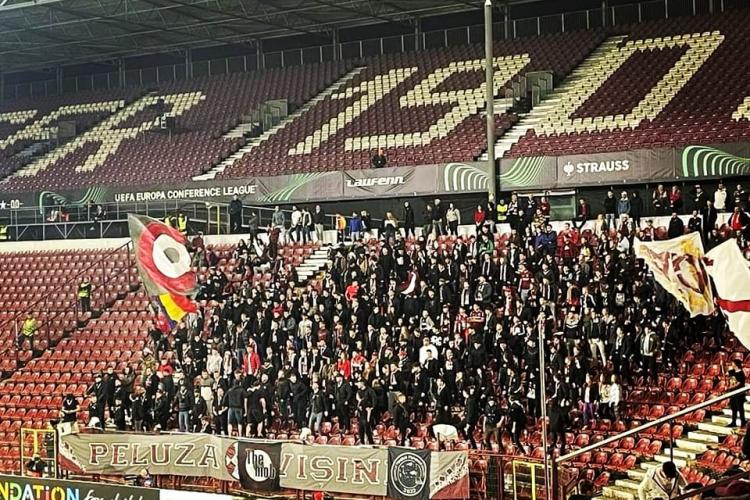 Crește tensiunea în Cluj! Fanii CFR au capturat steagul unei grupări ultras de la Universitatea Cluj: „1-1 mai jucam?”