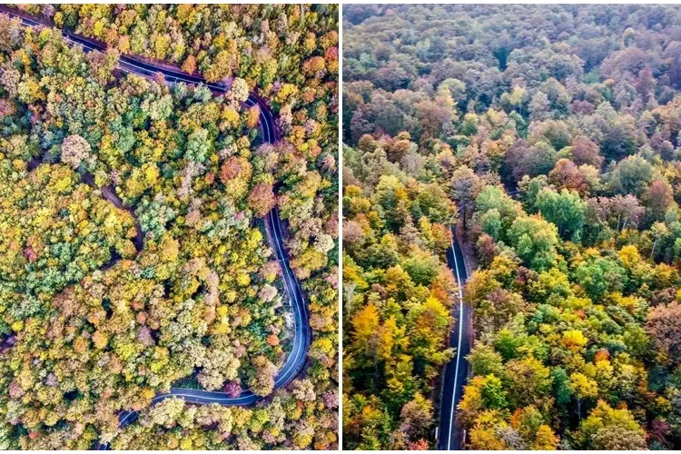 Superbe imagini de pe ”Drumul lui Antonescu” din județul Cluj. Culori magice de toamnă - FOTO