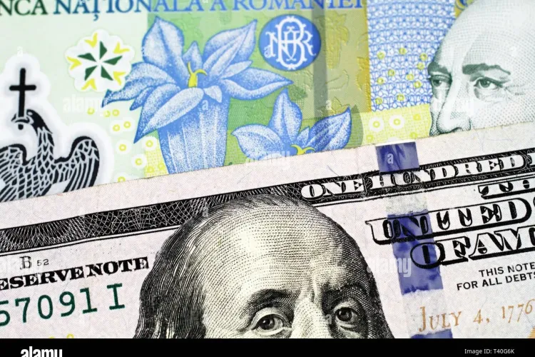 Dolarul a depășit din nou pragul de 5 lei. Euro, în scădere față de ziua anterioară 