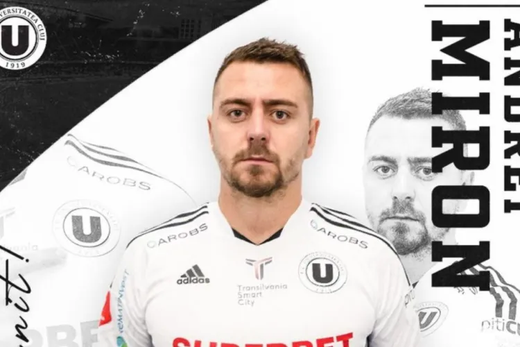 Andrei Miron a semnat cu Universitatea Cluj! Fundașul central are peste 230 de apariții la nivelul primei ligi 