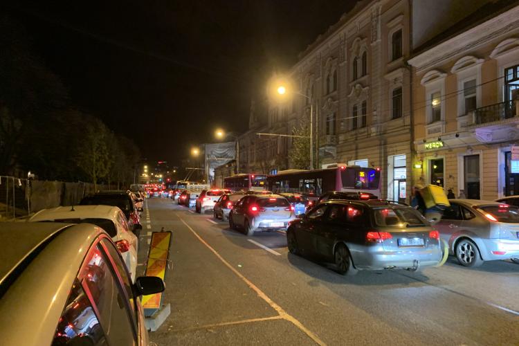 Clujul, blocat vineri seara spre Calea Turzii - VIDEO