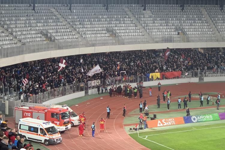 Bannerul CFR Cluj care atacă sursa de finanțare a U Cluj - FOTO